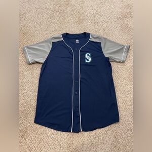 Majestic Navy and Gray Men's Jersey